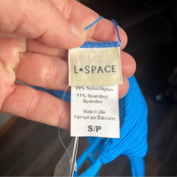 L Space Winnie Bikini Top Small *Teal Adjustable Straps Padded NWT - Picture 6 of 6